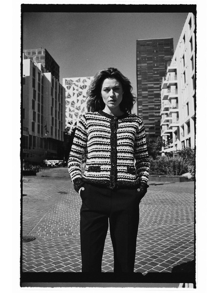 Moodo Schwarzer gestreifter Cardigan Moodo