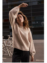 Moodo Pullover mit Perlen beige Moodo