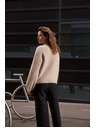 Moodo Pullover mit Perlen beige Moodo