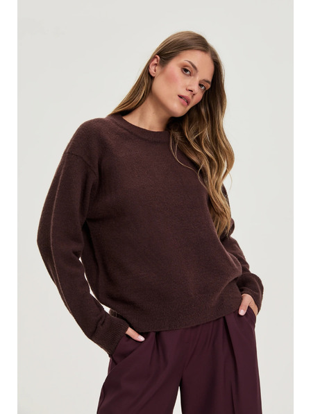 Moodo Glatter Pullover braun Moodo