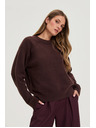 Moodo Glatter Pullover braun Moodo