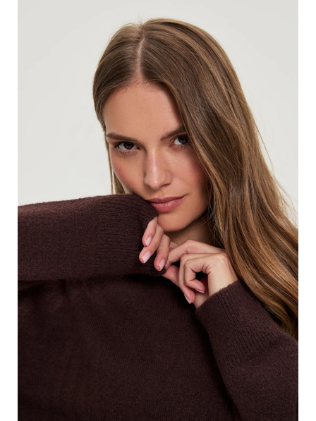 Moodo Glatter Pullover braun Moodo