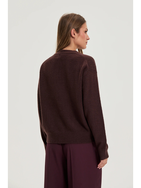 Moodo Glatter Pullover braun Moodo