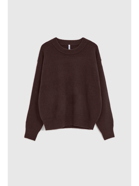Moodo Glatter Pullover braun Moodo