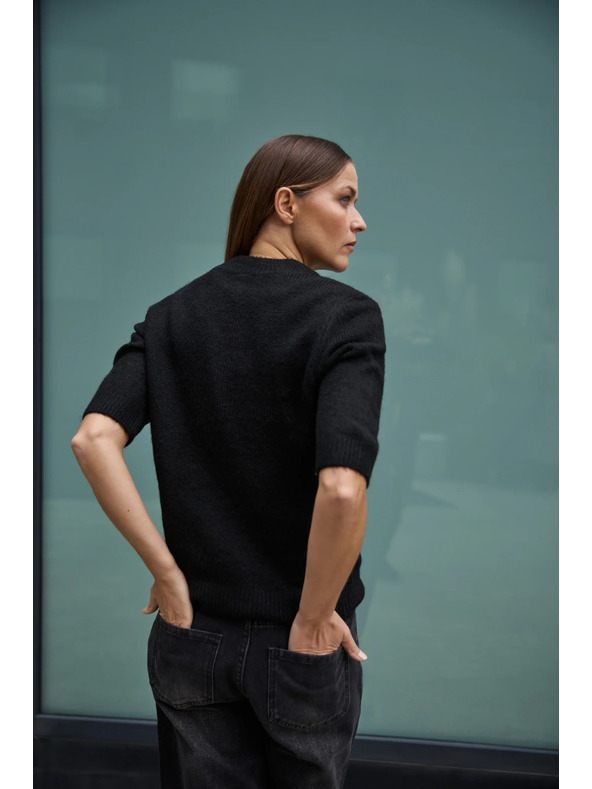 Moodo Pullover mit Perlen schwarz Moodo