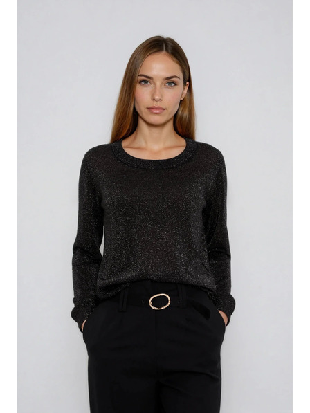 Moodo Viskose-Pullover schwarz Moodo