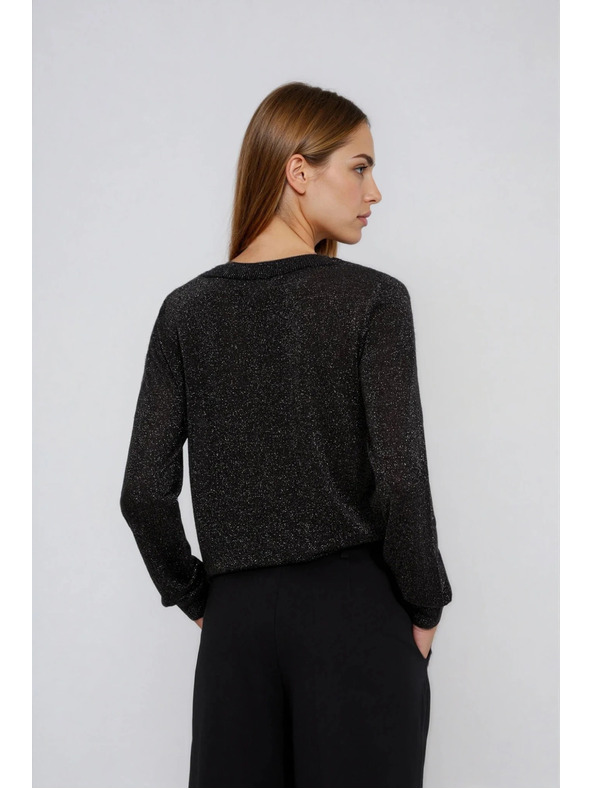 Moodo Viskose-Pullover schwarz Moodo