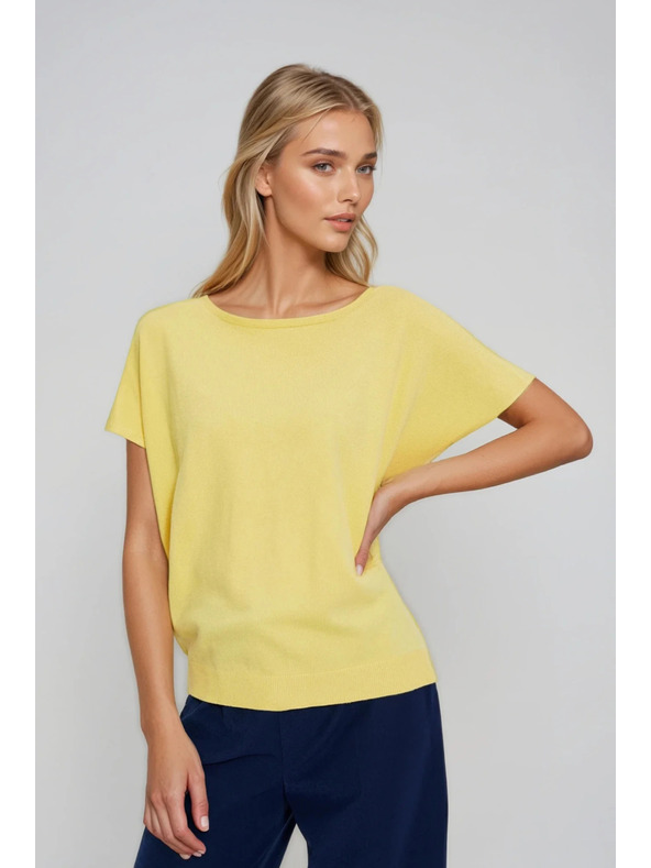 Moodo Dünner Pullover gelb Moodo