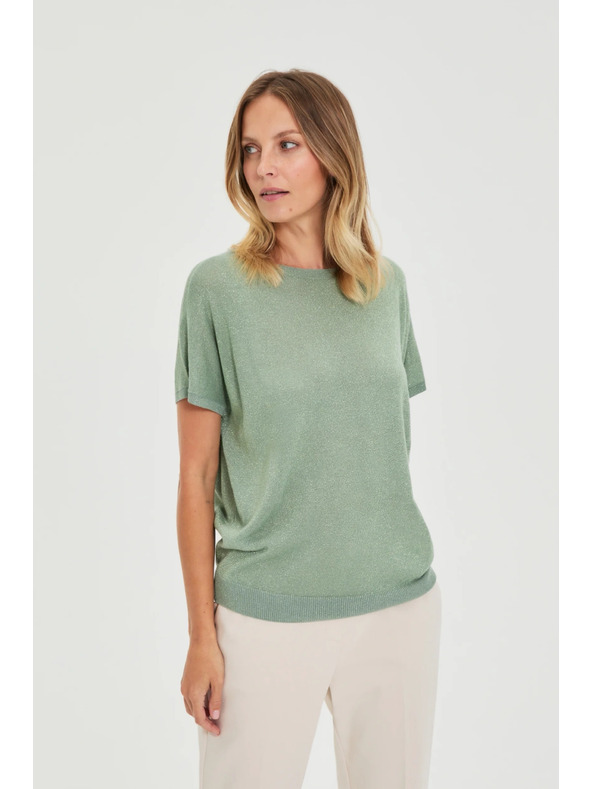 Moodo Viskose-Pullover olivgrün Moodo