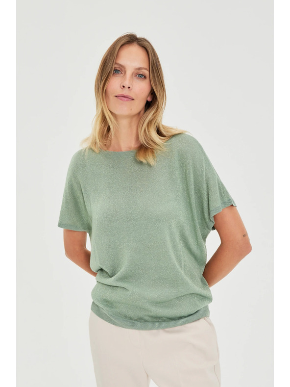 Moodo Viskose-Pullover olivgrün Moodo