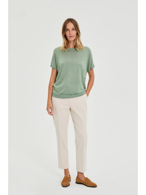 Moodo Viskose-Pullover olivgrün Moodo