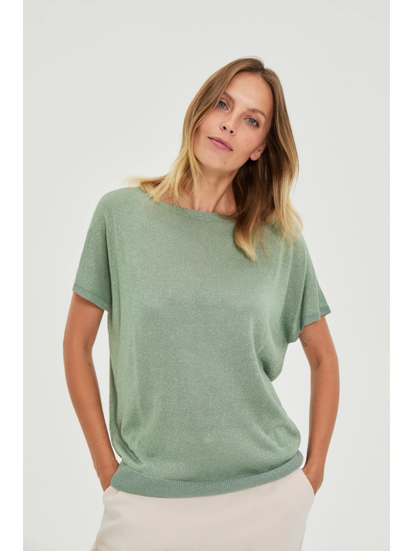 Moodo Viskose-Pullover olivgrün Moodo