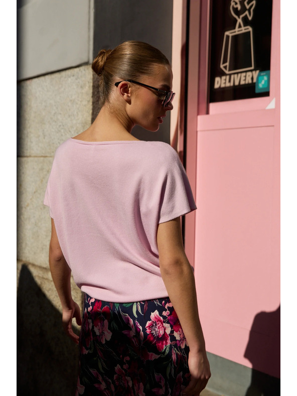 Moodo Dünner Pullover rosa Moodo