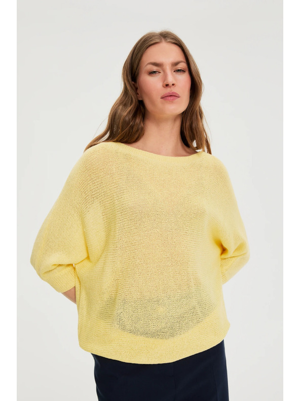 Moodo Dünner Pullover gelb Moodo