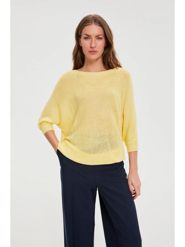 Moodo Dünner Pullover gelb Moodo