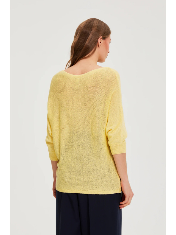 Moodo Dünner Pullover gelb Moodo