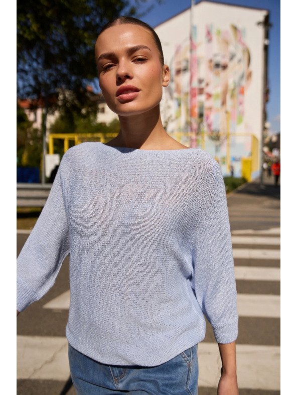 Moodo Dünner Pullover blau Moodo