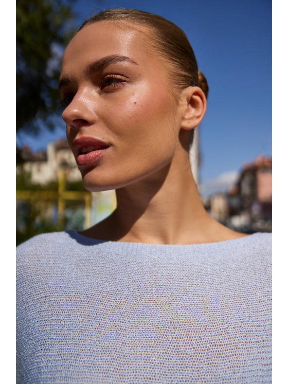 Moodo Dünner Pullover blau Moodo