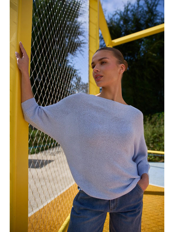 Moodo Dünner Pullover blau Moodo