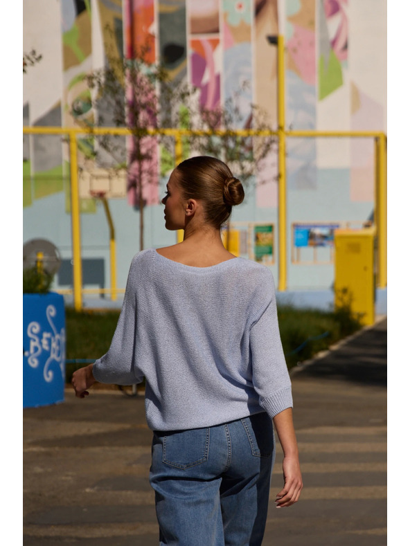 Moodo Dünner Pullover blau Moodo