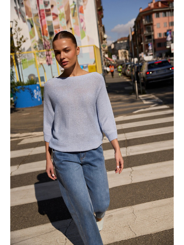 Moodo Dünner Pullover blau Moodo