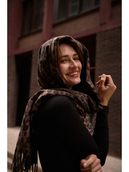 Moodo Schal im Leopardenmuster braun Moodo