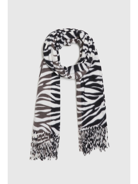 Moodo Gemusterter Schal schwarz Moodo