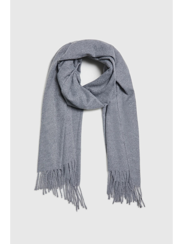 Moodo Schal mit Fransen grau Moodo