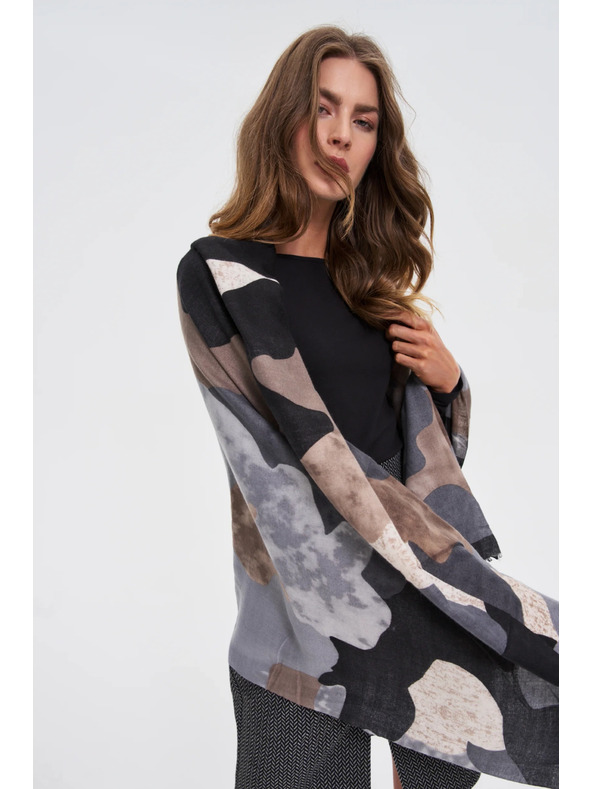 Moodo Gemusterter Schal grau Moodo