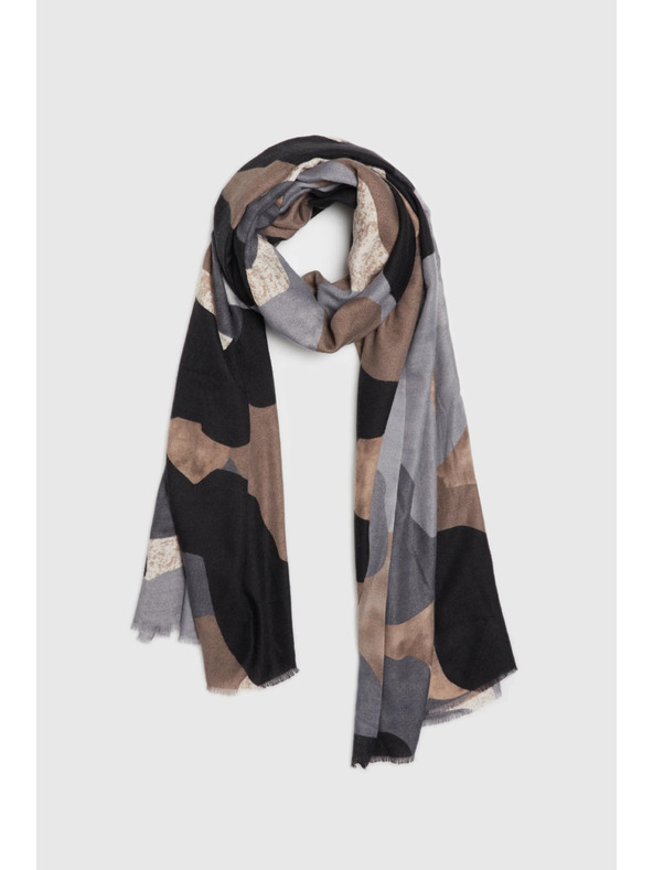 Moodo Gemusterter Schal grau Moodo