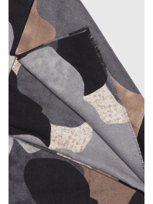 Moodo Gemusterter Schal grau Moodo