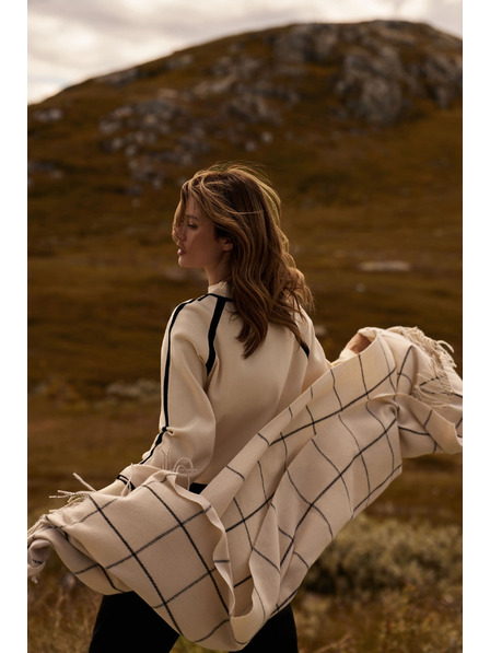 Moodo Schal im Karomuster weiß Moodo