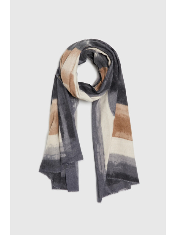 Moodo Gemusterter Schal dunkelgrau Moodo