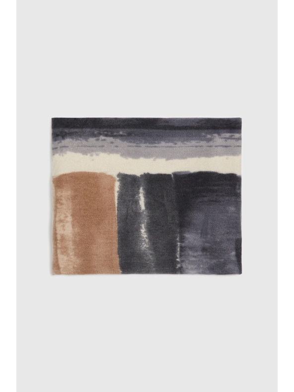 Moodo Gemusterter Schal dunkelgrau Moodo