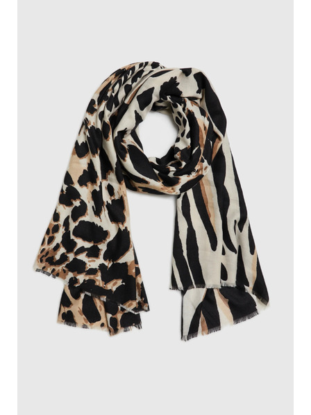 Moodo Schal mit Tiermotiv beige Moodo