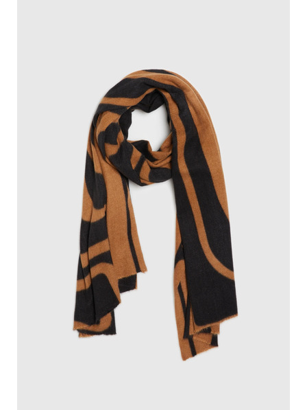 Moodo Schal mit geometrischem Muster braun Moodo
