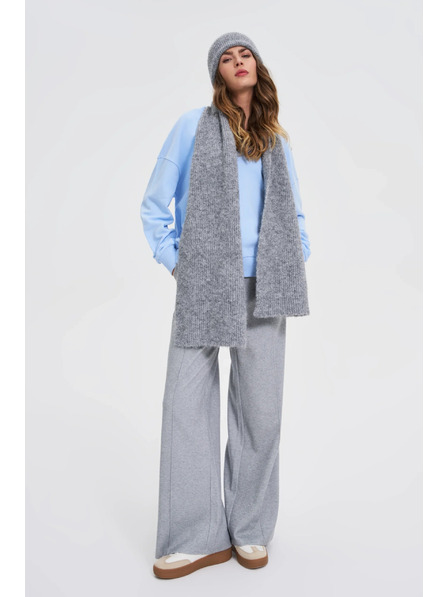 Moodo Schal mit Wollanteil grau Moodo