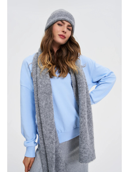 Moodo Schal mit Wollanteil grau Moodo