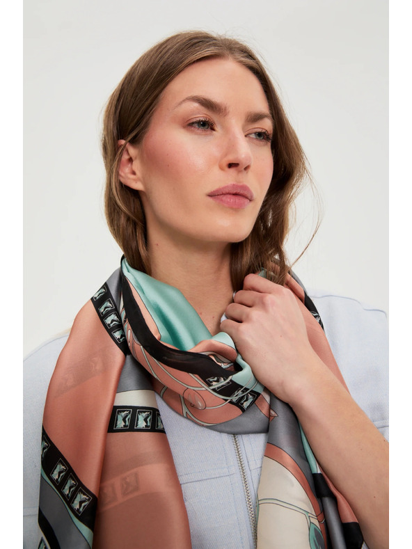 Moodo Gemusterter Schal mint Moodo