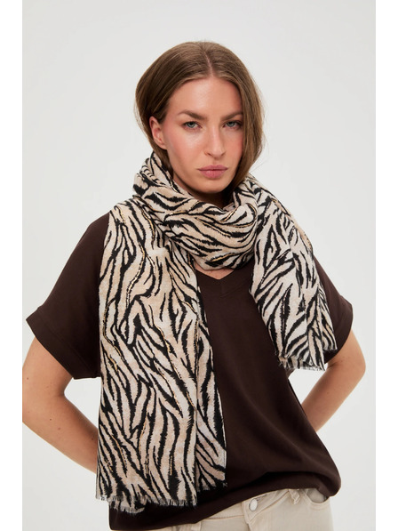 Moodo Schal mit Tiermotiv beige Moodo