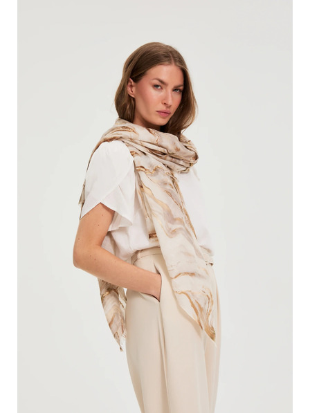 Moodo Schal im Marmormuster beige Moodo