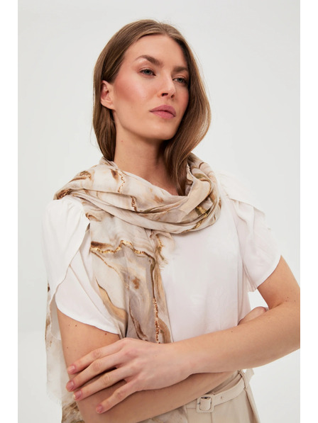 Moodo Schal im Marmormuster beige Moodo