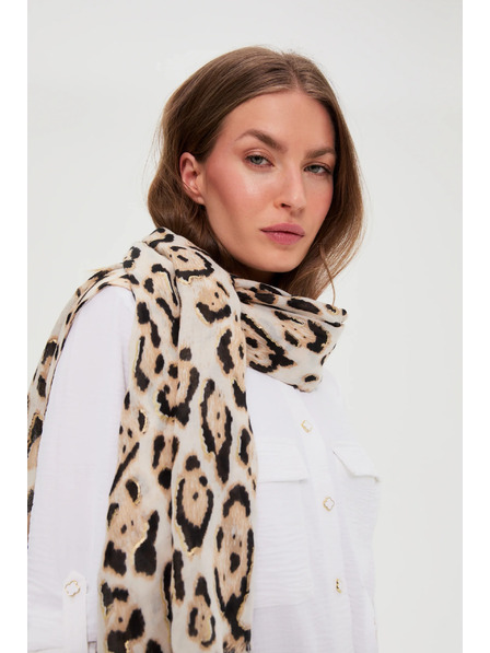 Moodo Schal im Leopardenmuster beige Moodo