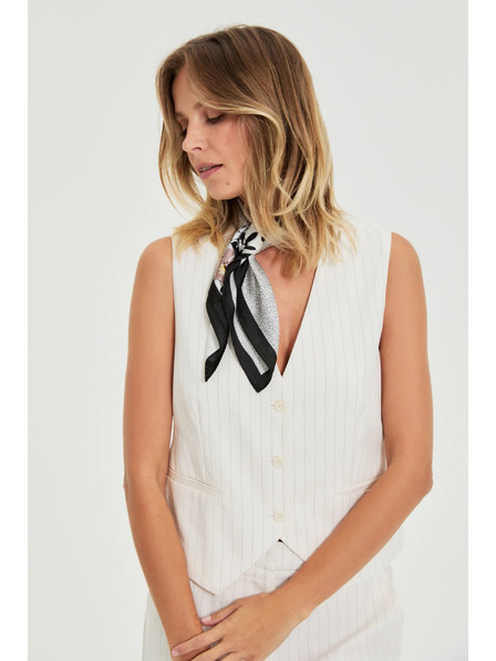 Moodo Tuch mit Blumenmuster schwarz Moodo