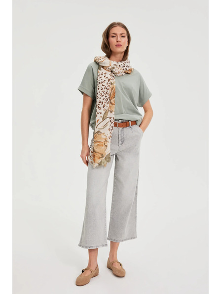 Moodo Gemusterter Schal beige Moodo