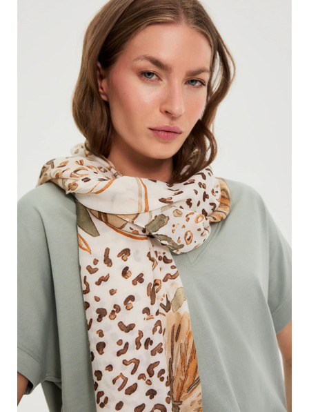 Moodo Gemusterter Schal beige Moodo