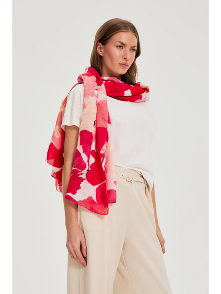 Moodo Schal mit Blumenmuster rot Moodo