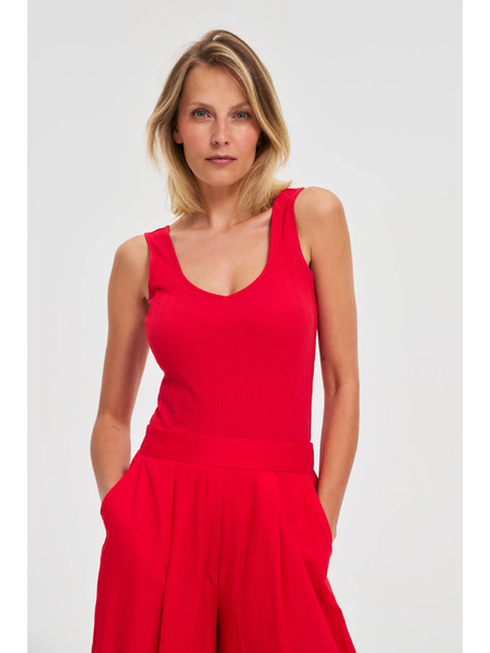 Moodo Geripptes Top rot Moodo