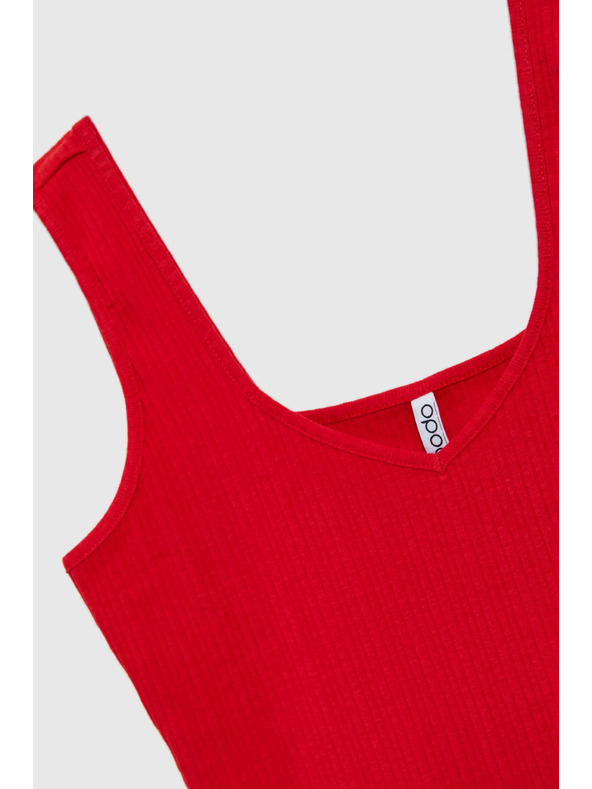 Moodo Geripptes Top rot Moodo