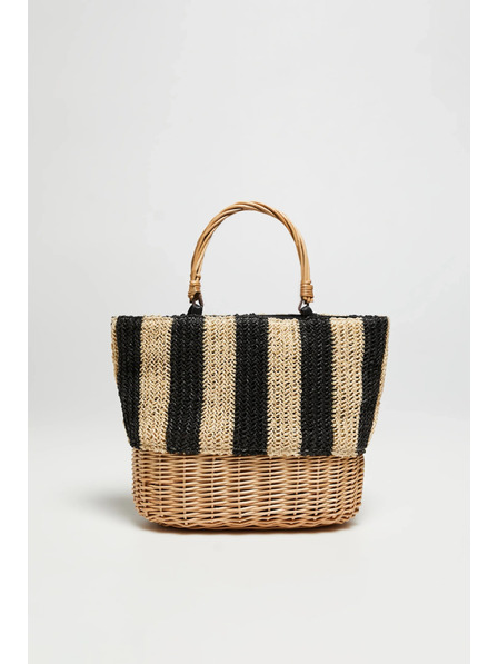 Moodo Beige Korbtasche Moodo